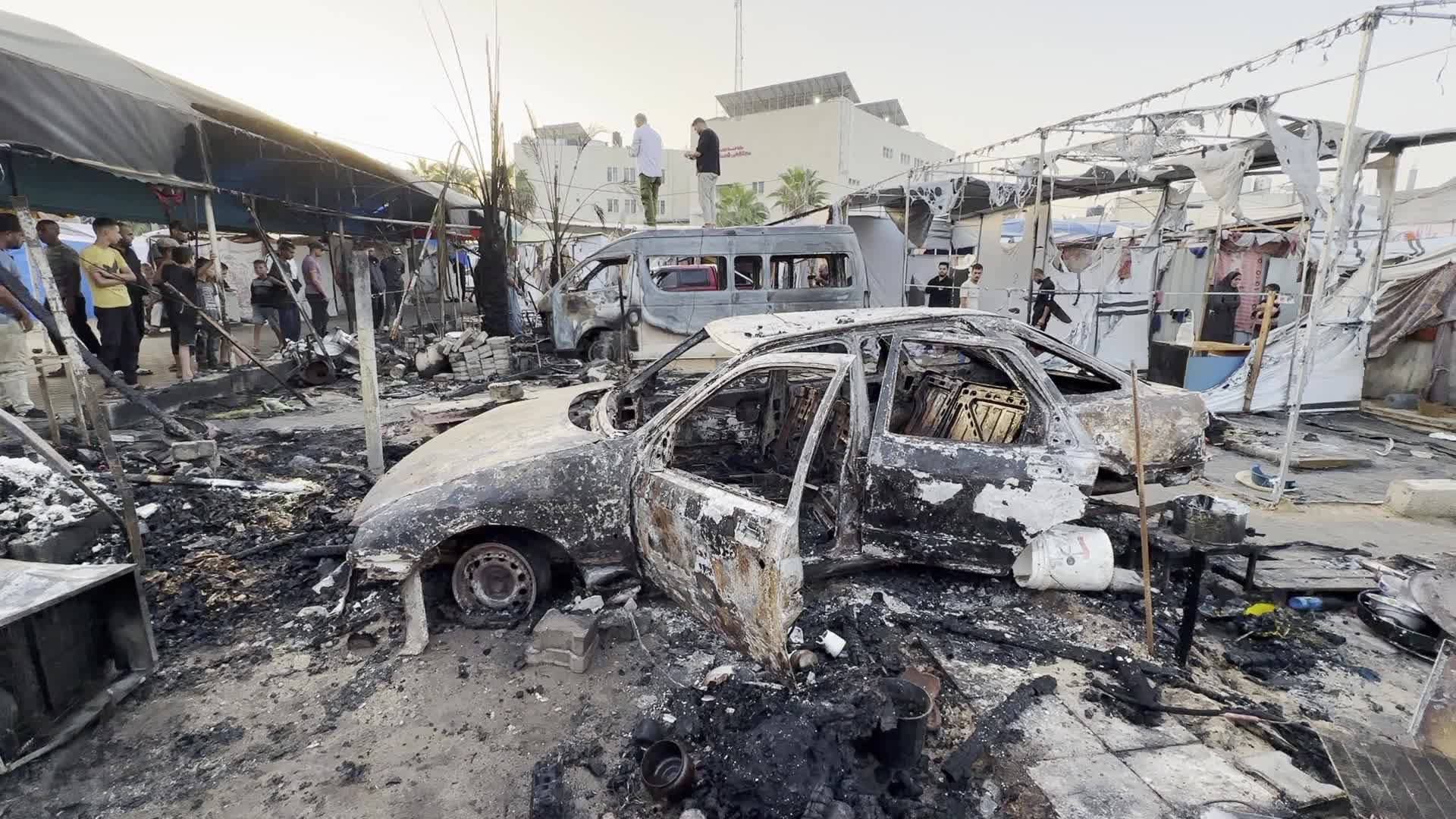 Aftermath of Israeli Airstrike In Gaza, Palestine Amid Hamas-Israel Conflict