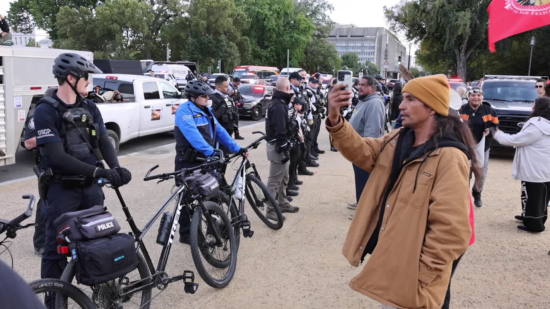 Indigenous demonstrators clash with police near U.S. Capitol