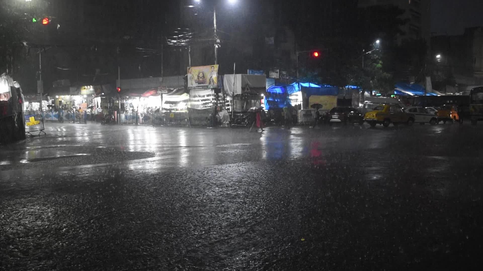 Heavy rain in Kolkata, India