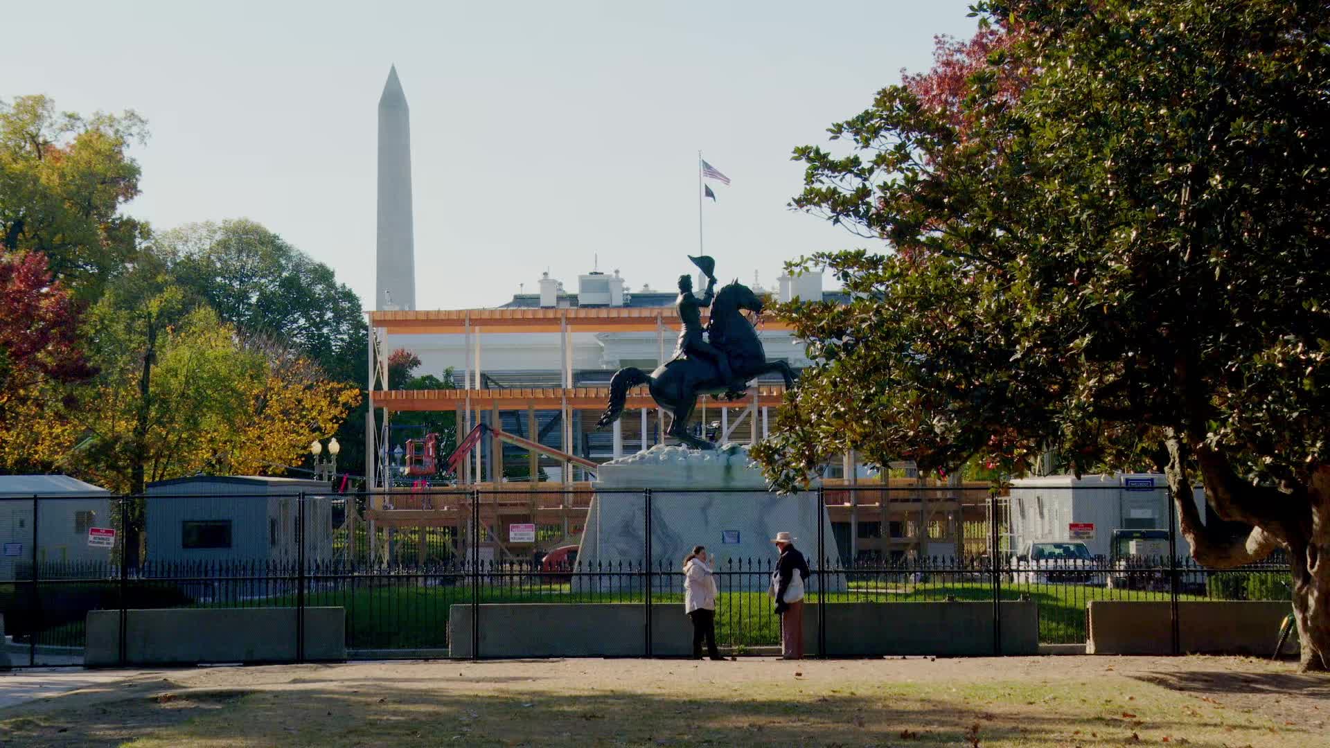 Barriers built around White House ahead of elections 