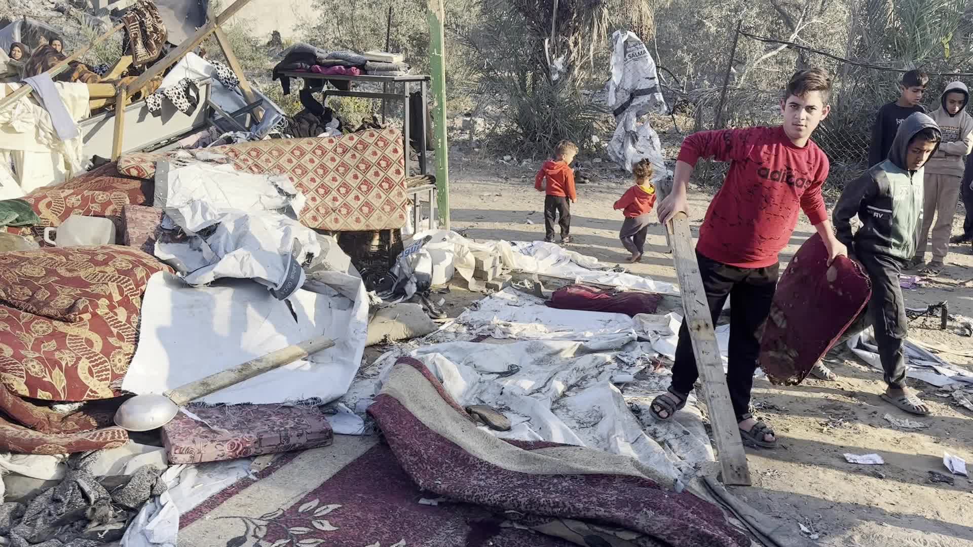 Aftermath of Israeli Airstrike in Gaza, Palestine