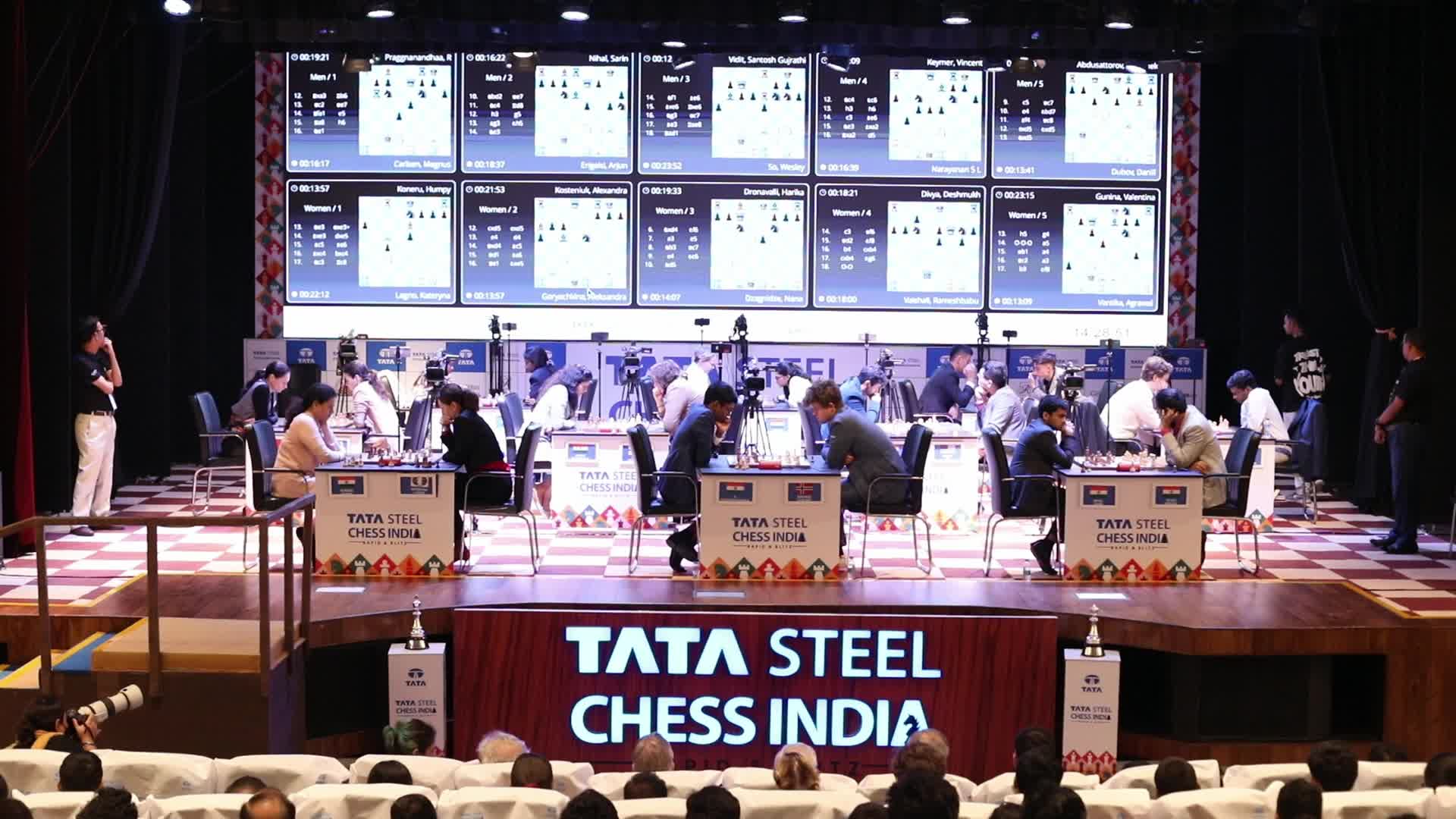 First day of 6th Tata Steel Chess India Rapid & Blitz in Kolkata