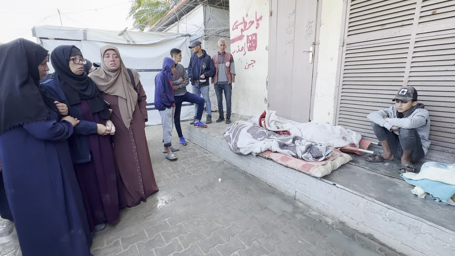 Funeral for Palestinian Victims of Airstrike in Gaza