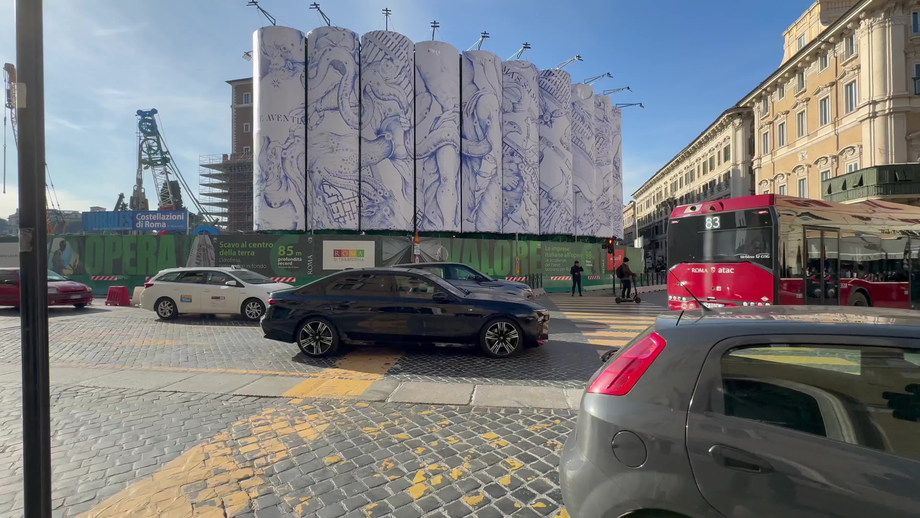 Giant silos of Metro C transformed into an open-air art gallery