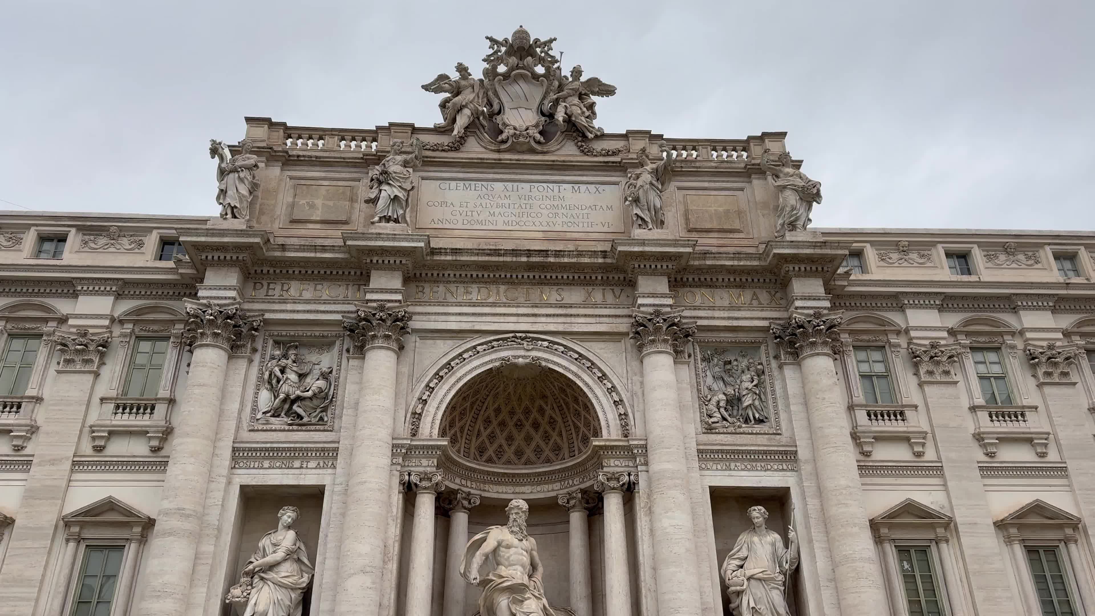 Trevi Fountain in Rome reopens to public after maintenance works