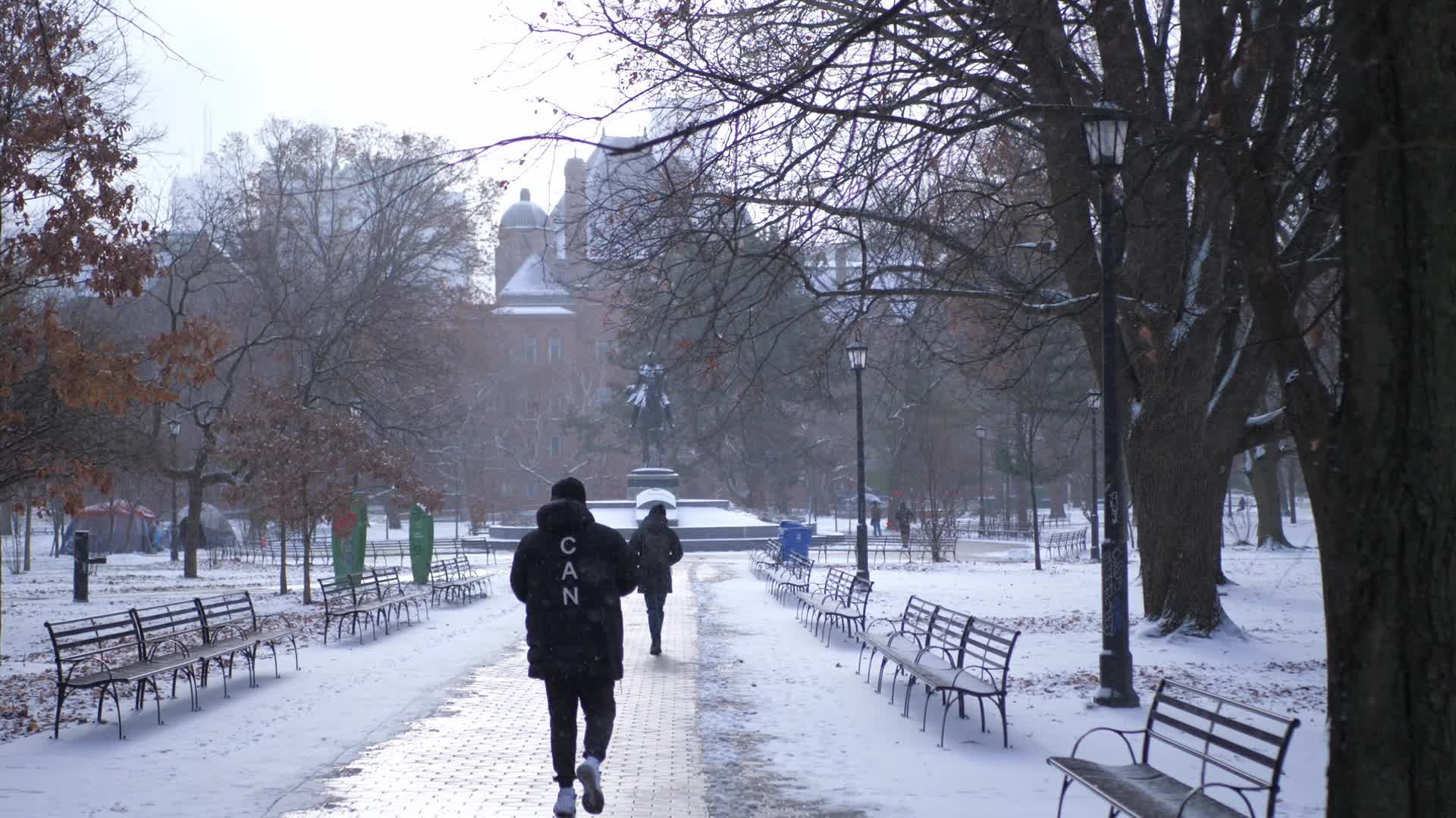 Frigid Temperatures And Snowy Weather In Toronto