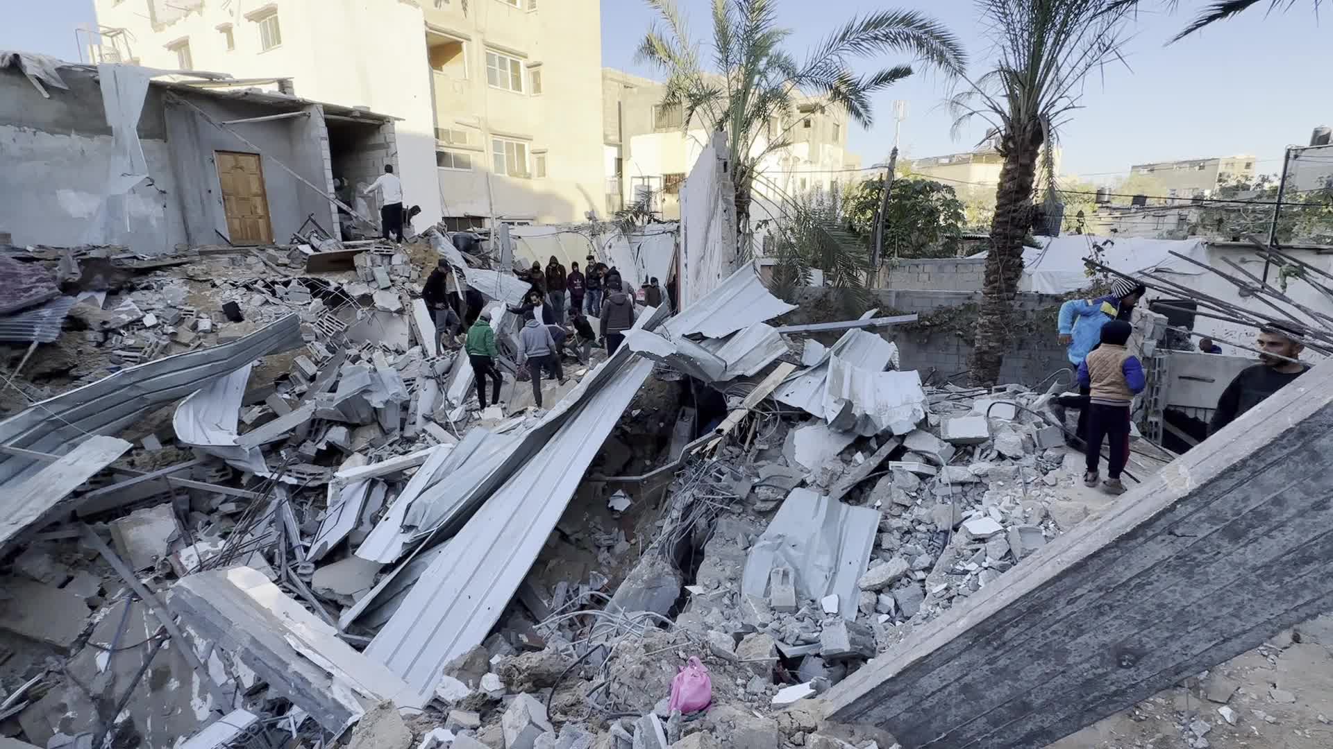 Aftermath of Israeli Airstrike In Gaza, Palestine