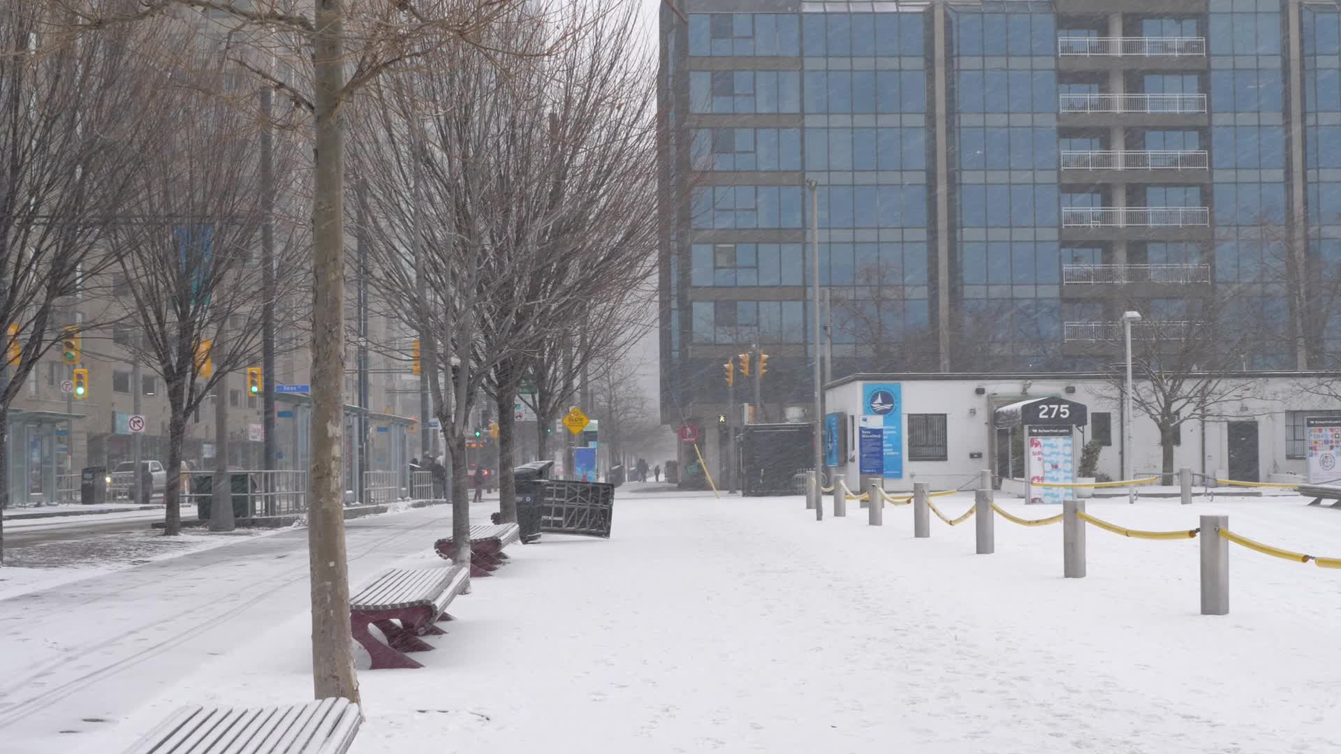 Snowy day in Toronto, Canada