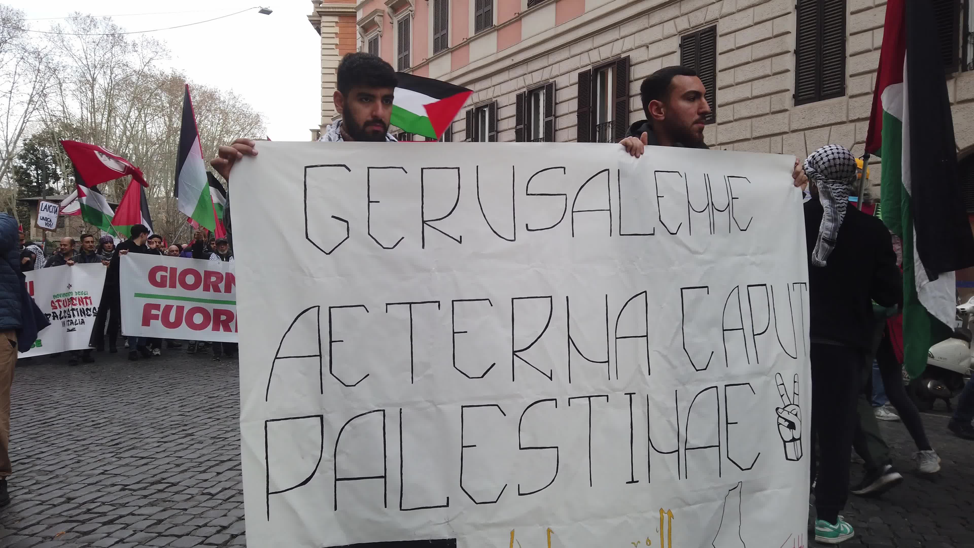 Pro Palestinian march in Rome