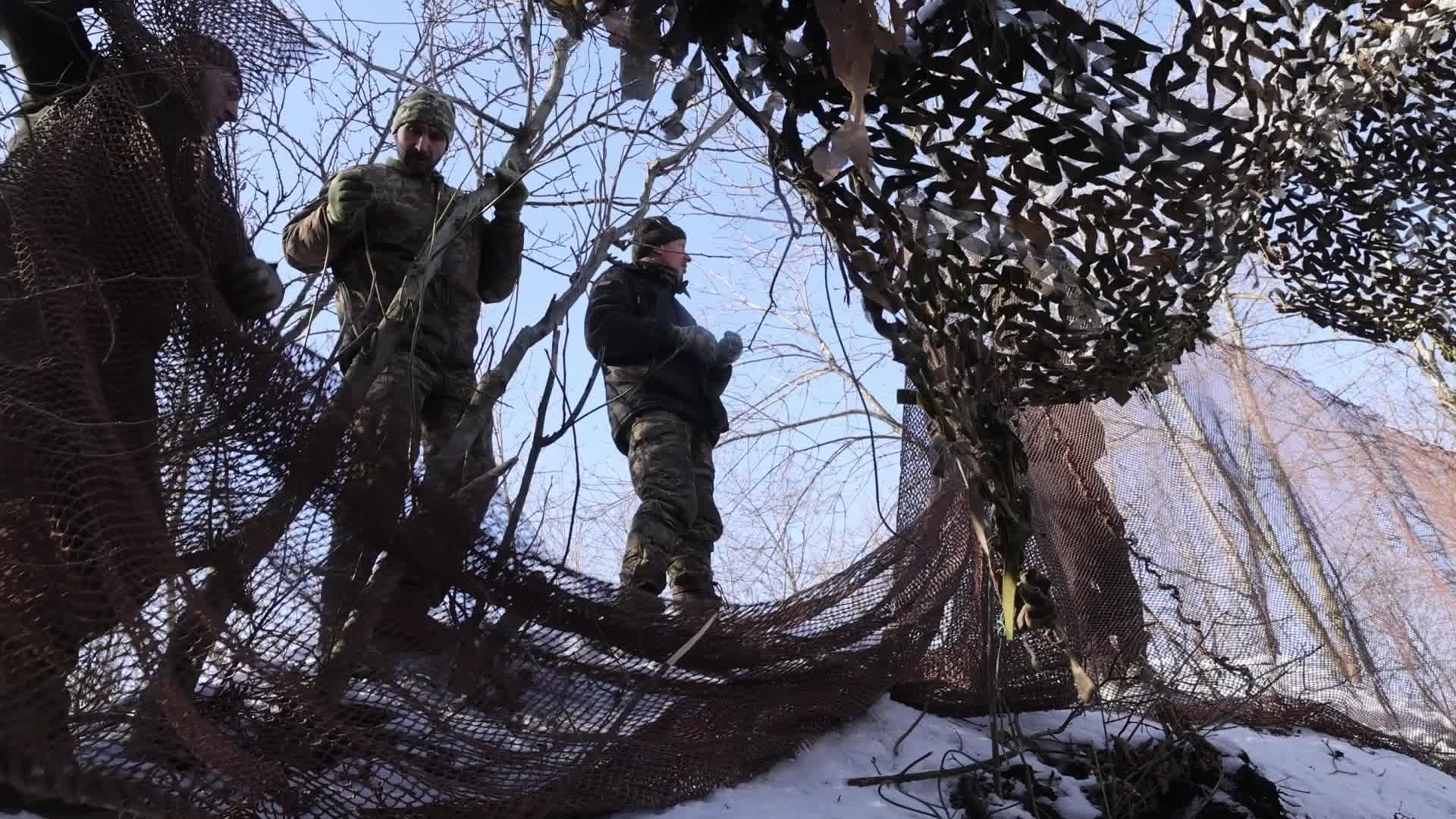 Camouflage of a tank amid Ukraine Russia Conflict