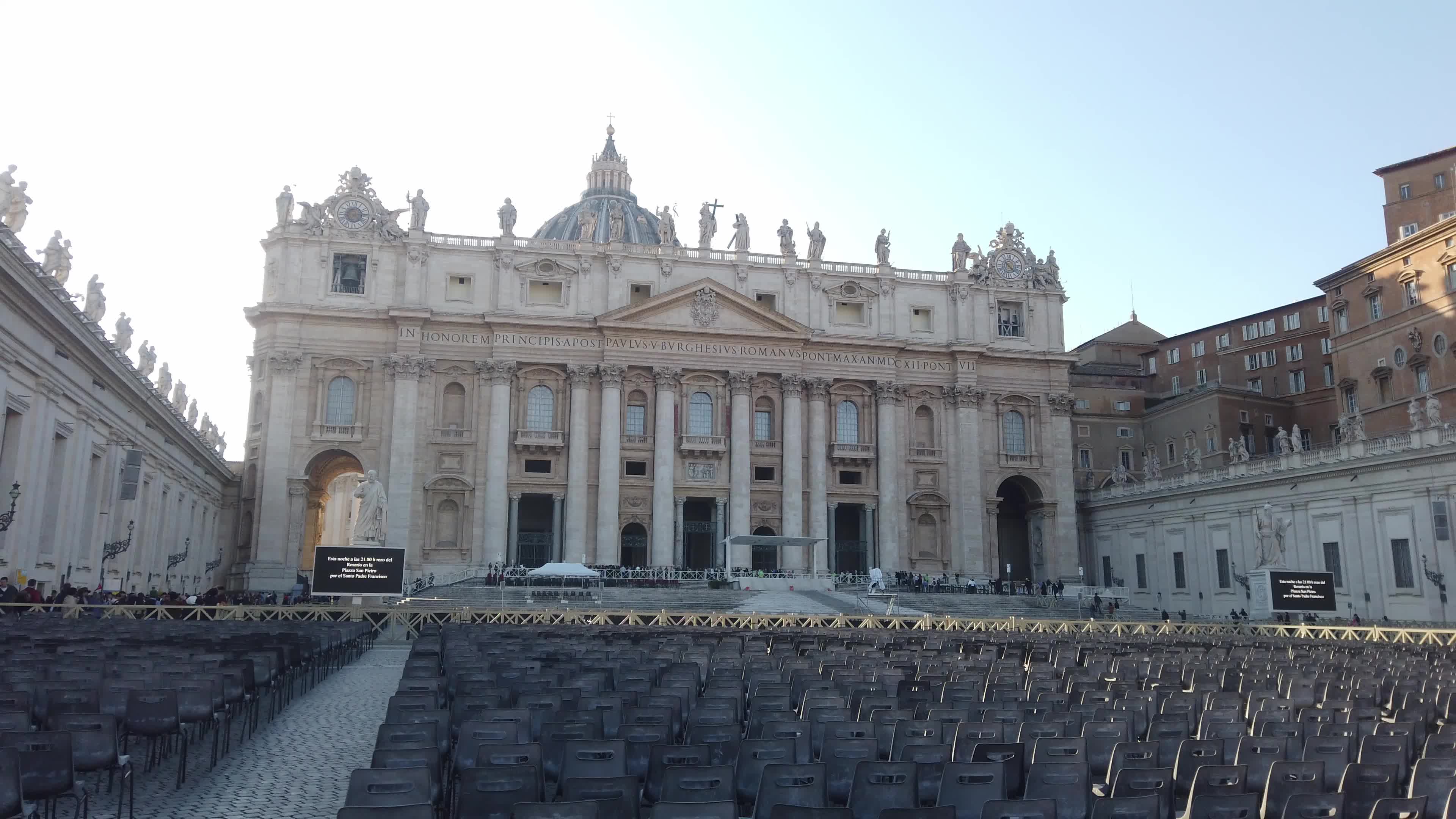 View of the Basilica of San Pietro in Rome