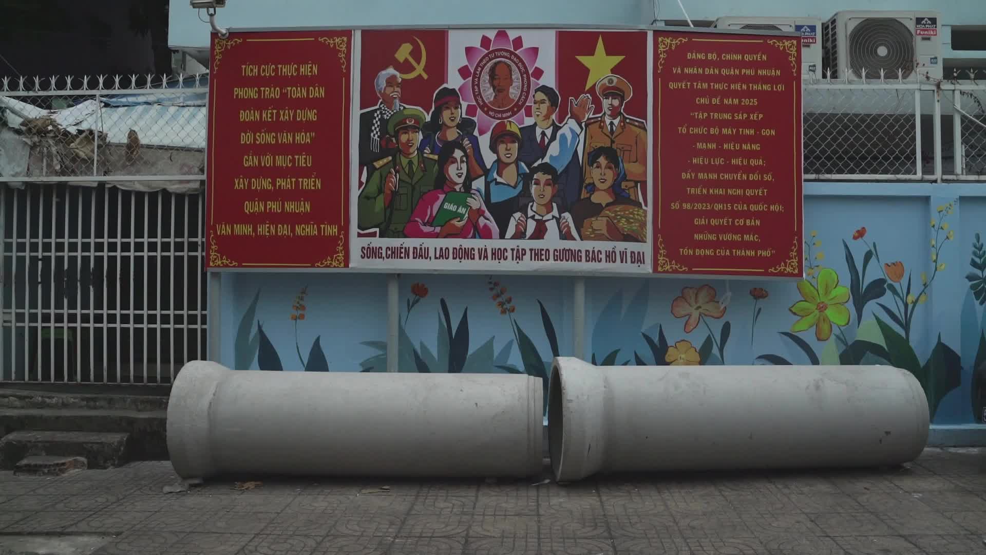 Propaganda posters in Saigon/Ho Chi Minh City, Vietnam 