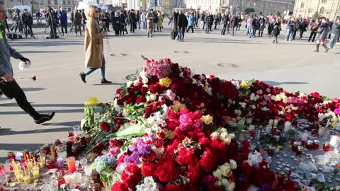 Aftermath of a blast in St. Petersburg metro