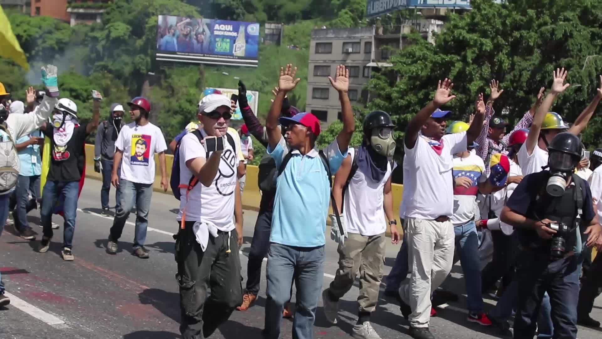 Violent Clashes In Caracas