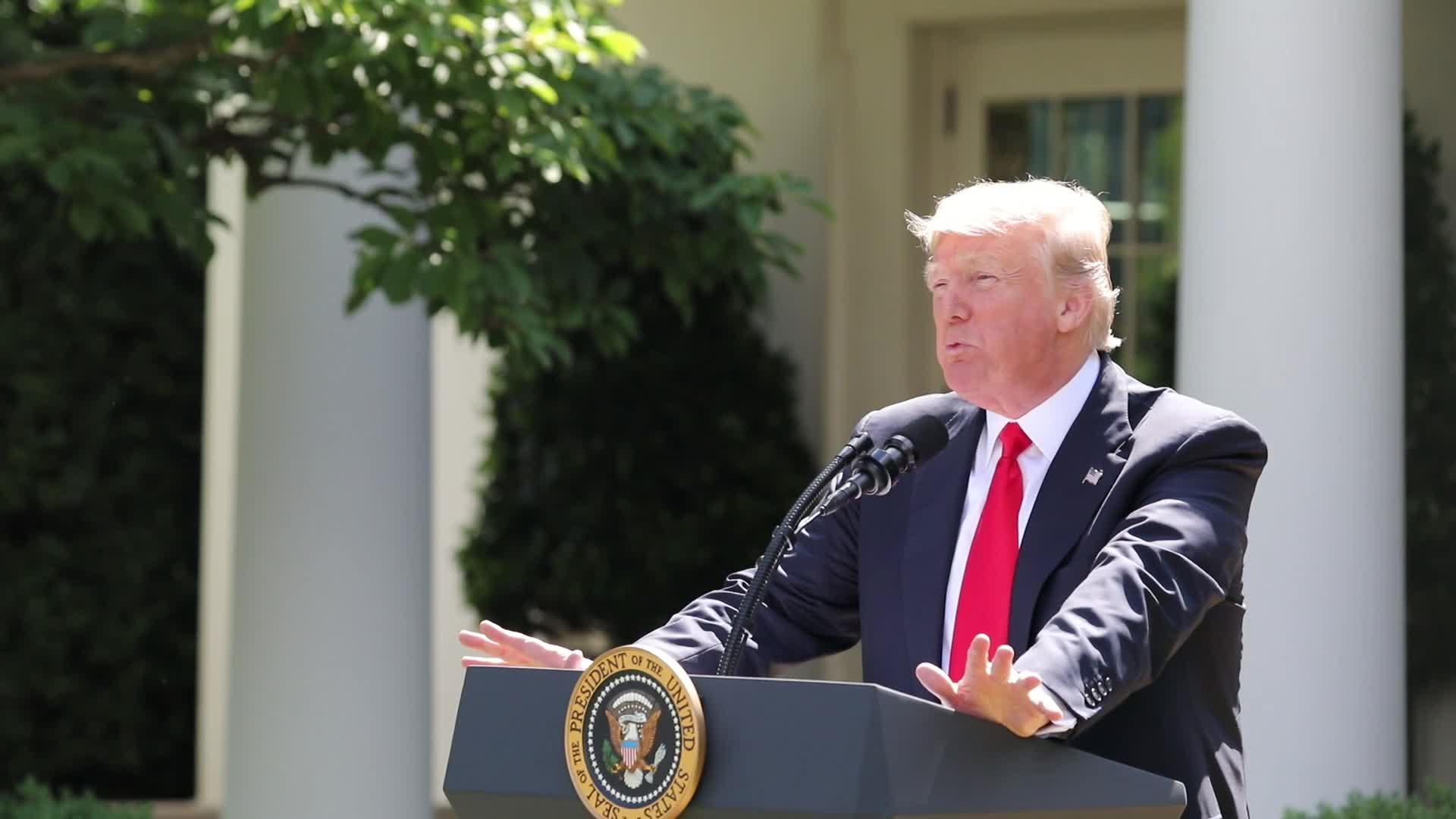 President Donald Trump Makes Statement On Paris Climate Agreement